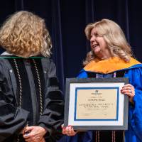 Provost Drake and Katherine Moran